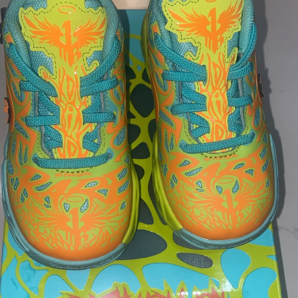Kids Vibrant Orange and Blue Shoes